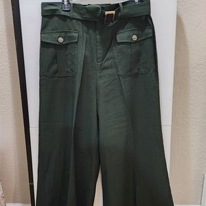 Who What Where  sz 12 wide leg NWT. Dark olive color